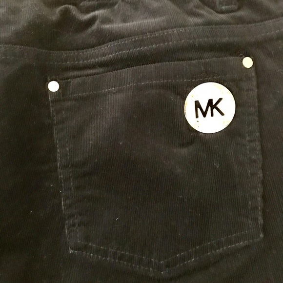 Michael Kors black fine corduroy straight leg jeans in size 10 - Picture 3 of 11